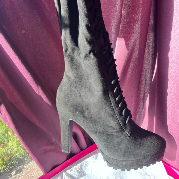 Shoes - Thigh High Lace Up Boots NWT